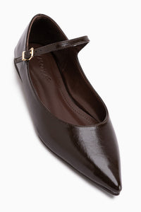 Minya Kahve Sivri Burunlu Kadın Babet