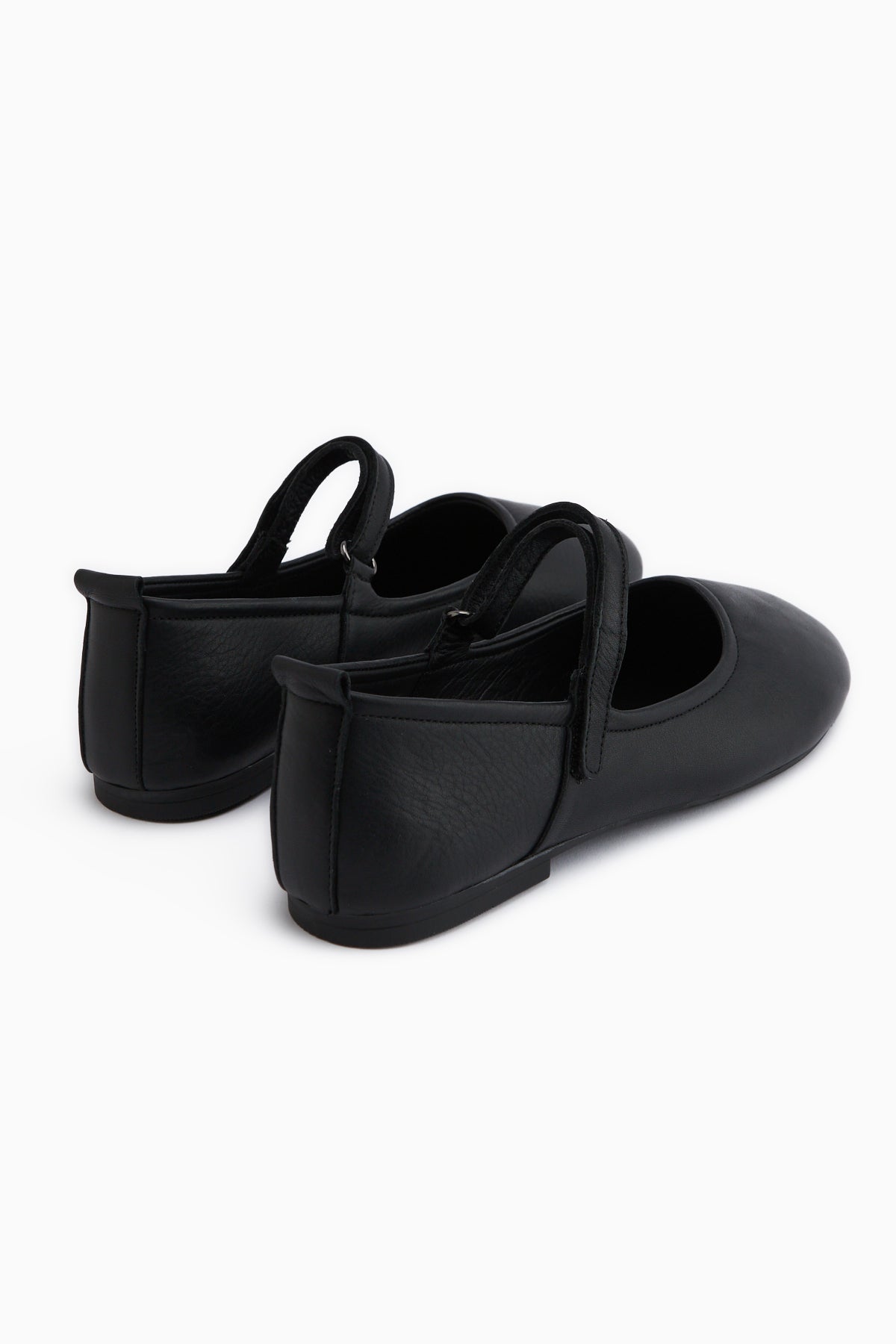 Sally Hakiki Deri Siyah Bantlı Kadın Babet