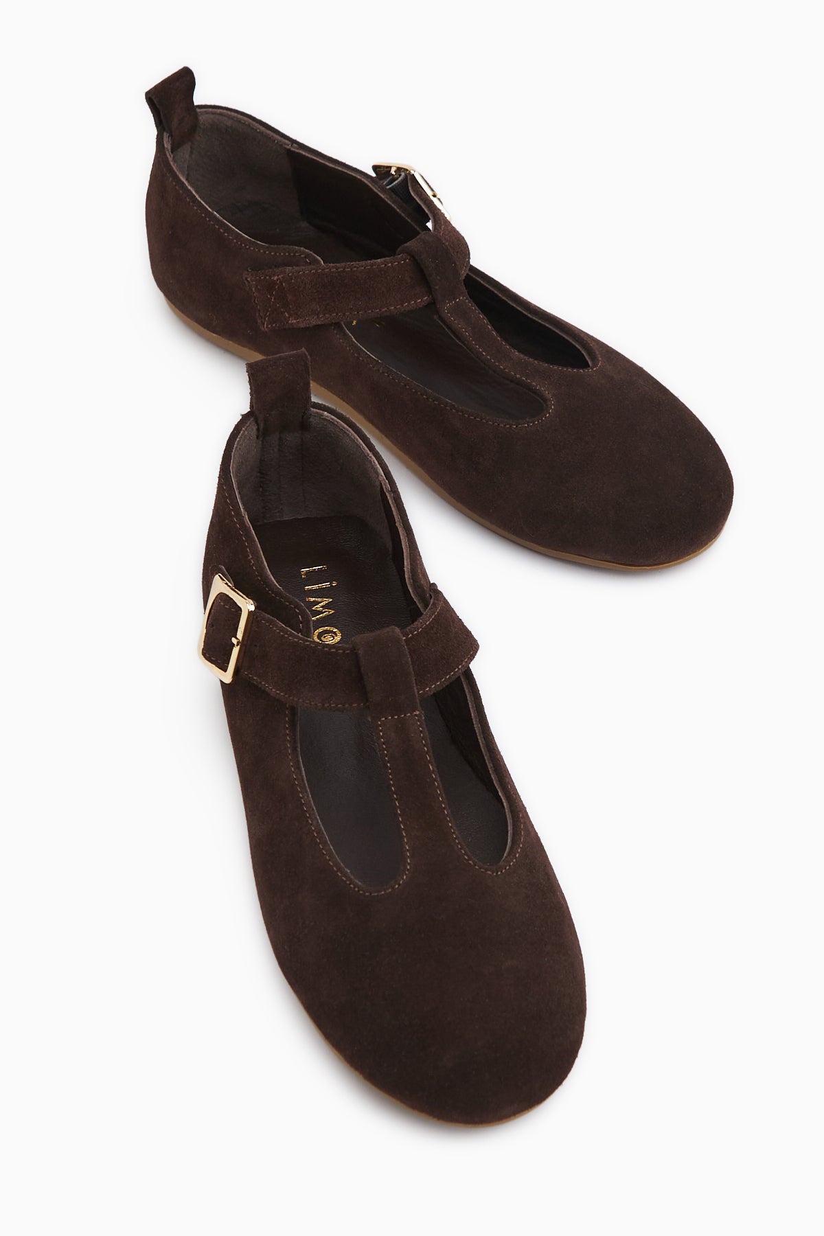 Danni Hakiki Deri Kahve Süet Kemerli Kadın Babet