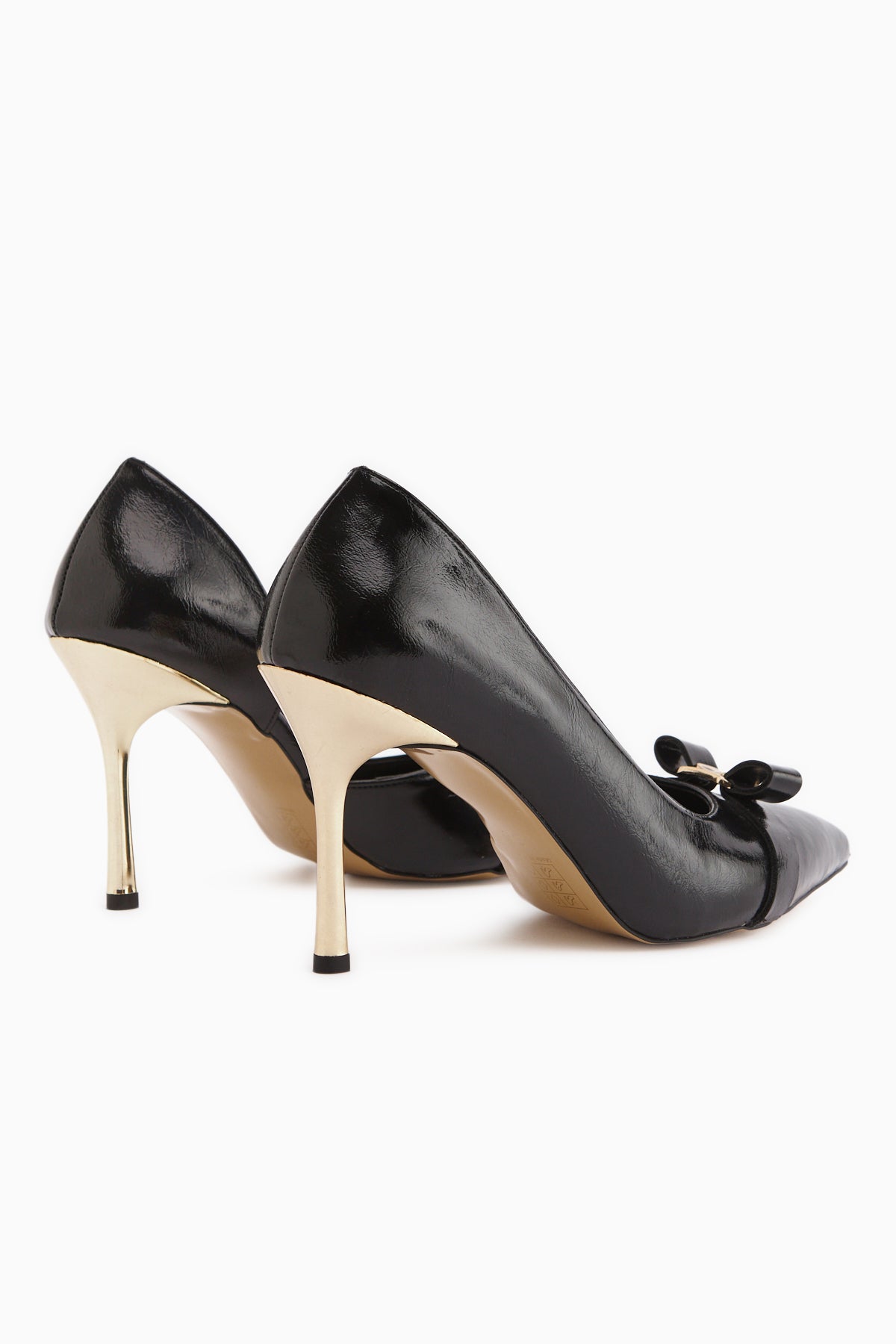 Henny Siyah Fiyonk Detaylı İnce Topuklu Kadın Ayakkabı