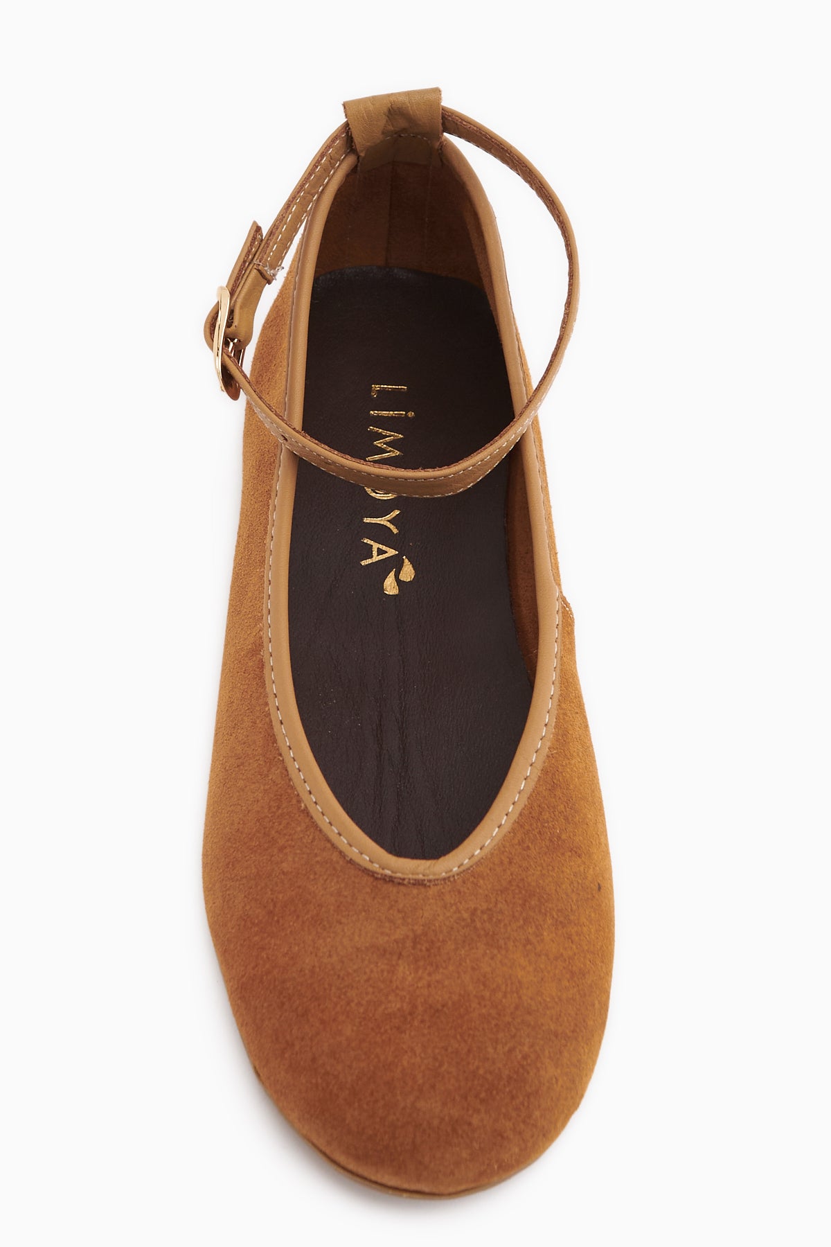 Jenin Hakiki Deri Camel Süet Kemerli Kadın Babet