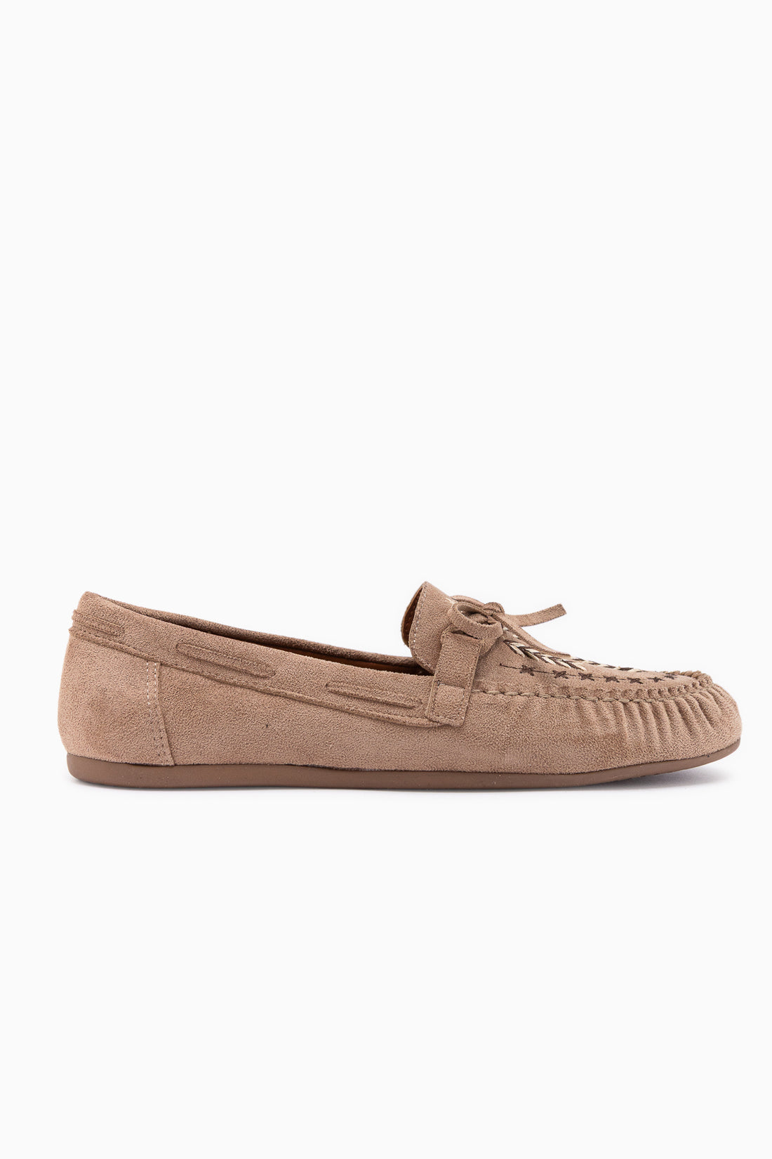 Darya Vizon Süet Nakışlı Makosen Ayakkabı Kadın Loafer