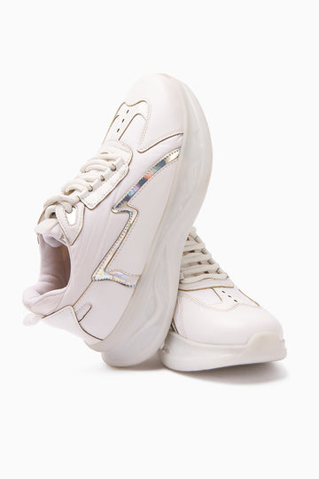 Tolin Beyaz Paraşüt Kumaşlı Kadın Sneakers Ayakkabı