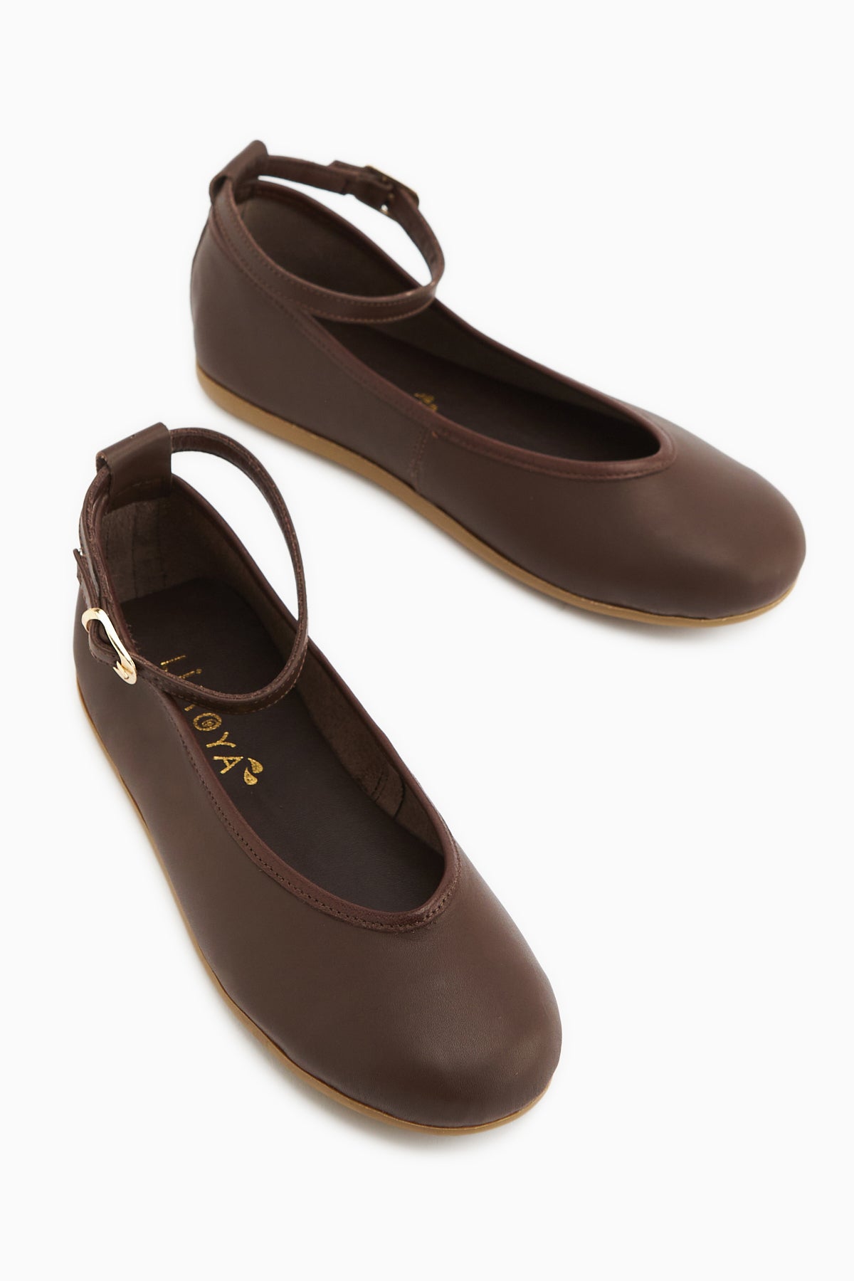 Jenin Hakiki Deri Kahve Kemerli Kadın Babet