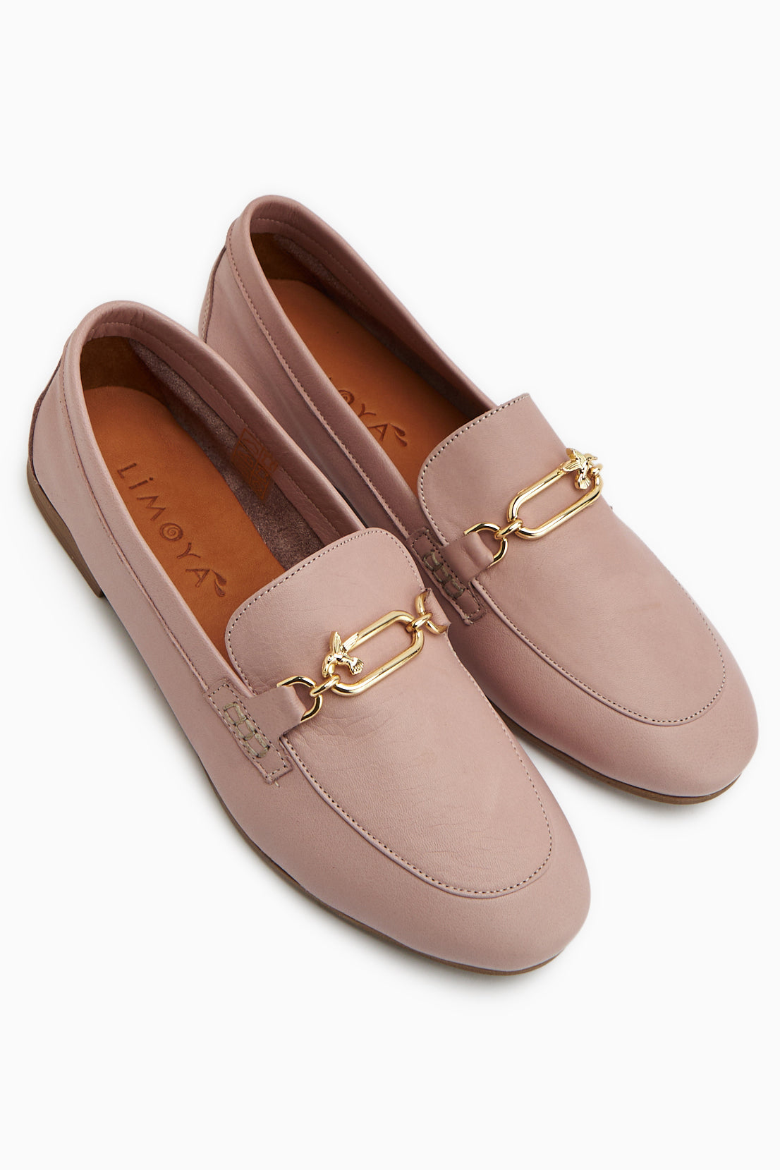 Alessa Hakiki Deri Rose Tokalı Loafer Kadın Günlük Makosen Ayakkabı