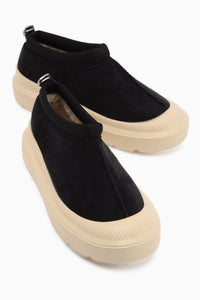 Katelyn Siyah Süet Kaplama Burunlu İçi Kürklü Ayakkabı