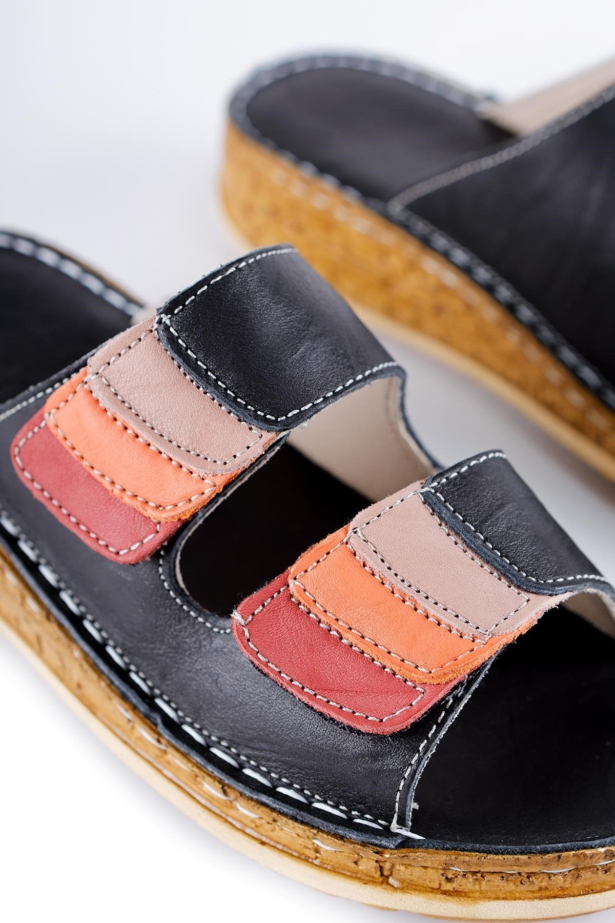 Hakiki Deri Kassid Siyah Comfort Terlik