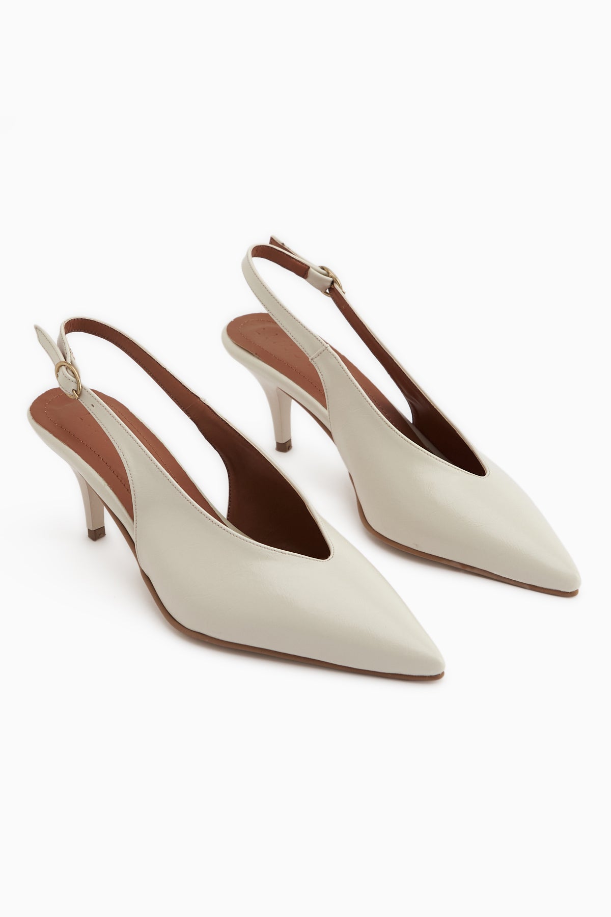 Mija Bej Kemerli Kadın Topuklu Ayakkabı