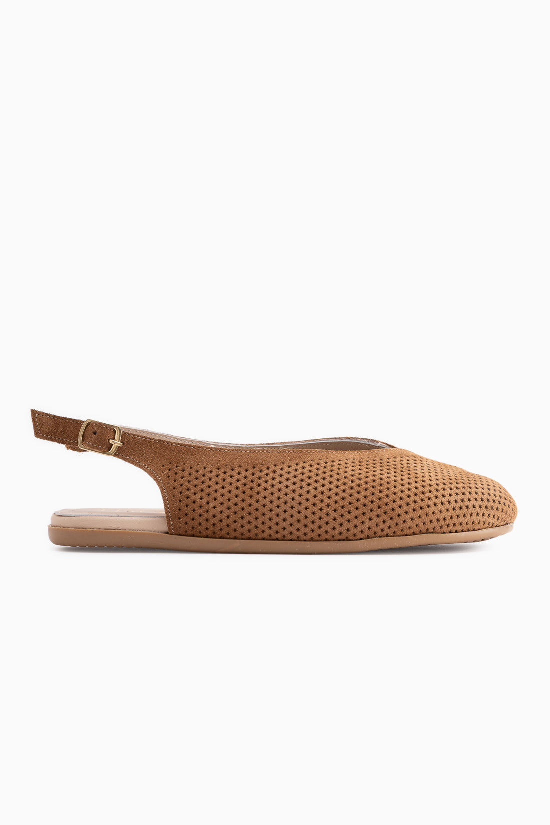 Avin Hakiki Deri Taba Süet Kadın Slingback Babet