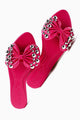 Dotty Fuşya Kabara Zımbalı Fiyonklu Kadın Terlik