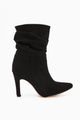 Wilma Siyah Süet Körüklü İnce Topuklu Bot