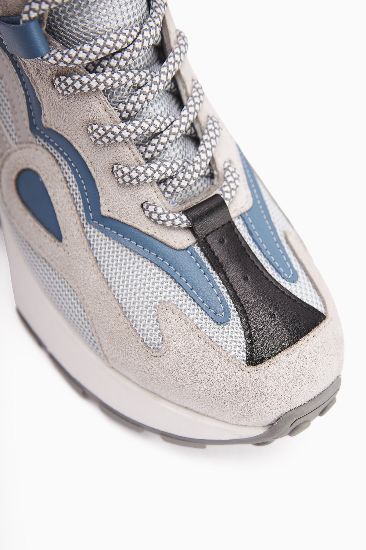 Emma Gri Süet Detaylı Bağcıklı Kadın Spor Bot