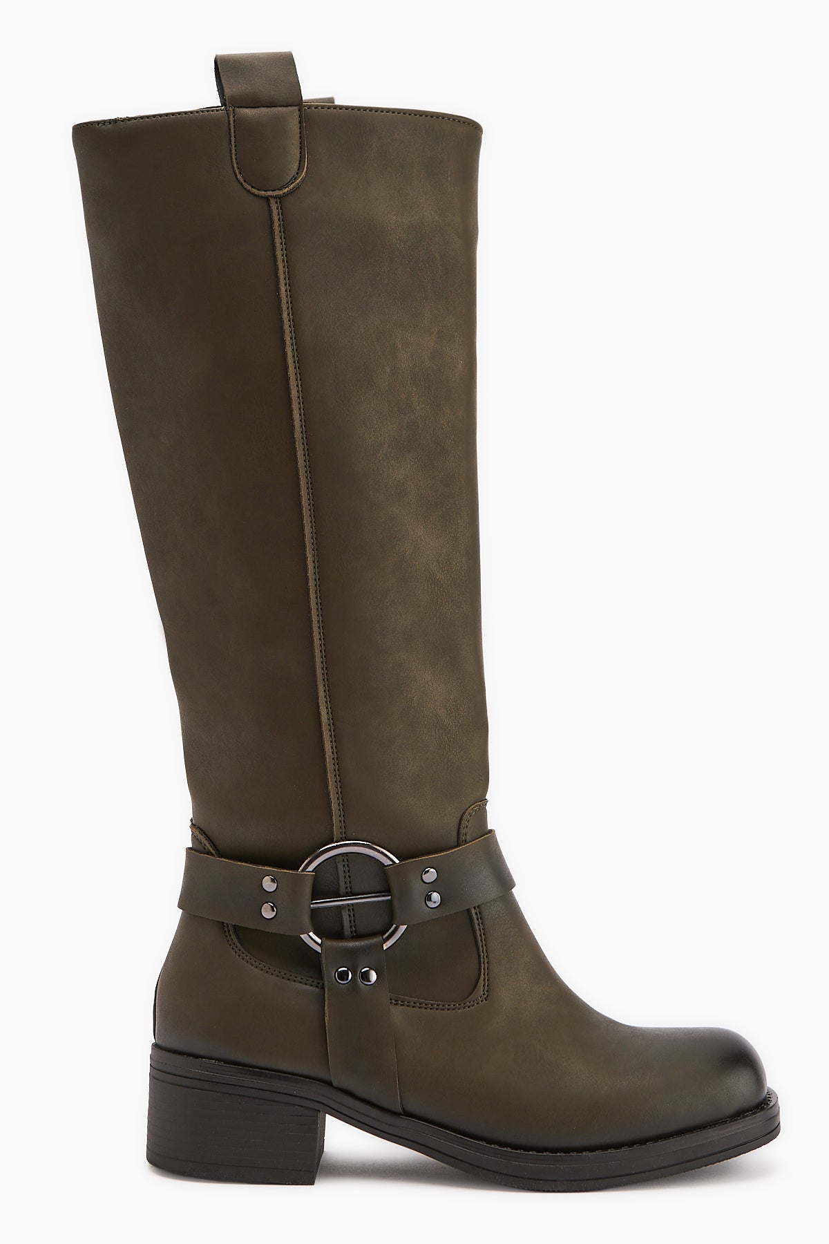 Soleil Haki Kemer Detaylı Çekme Çizme