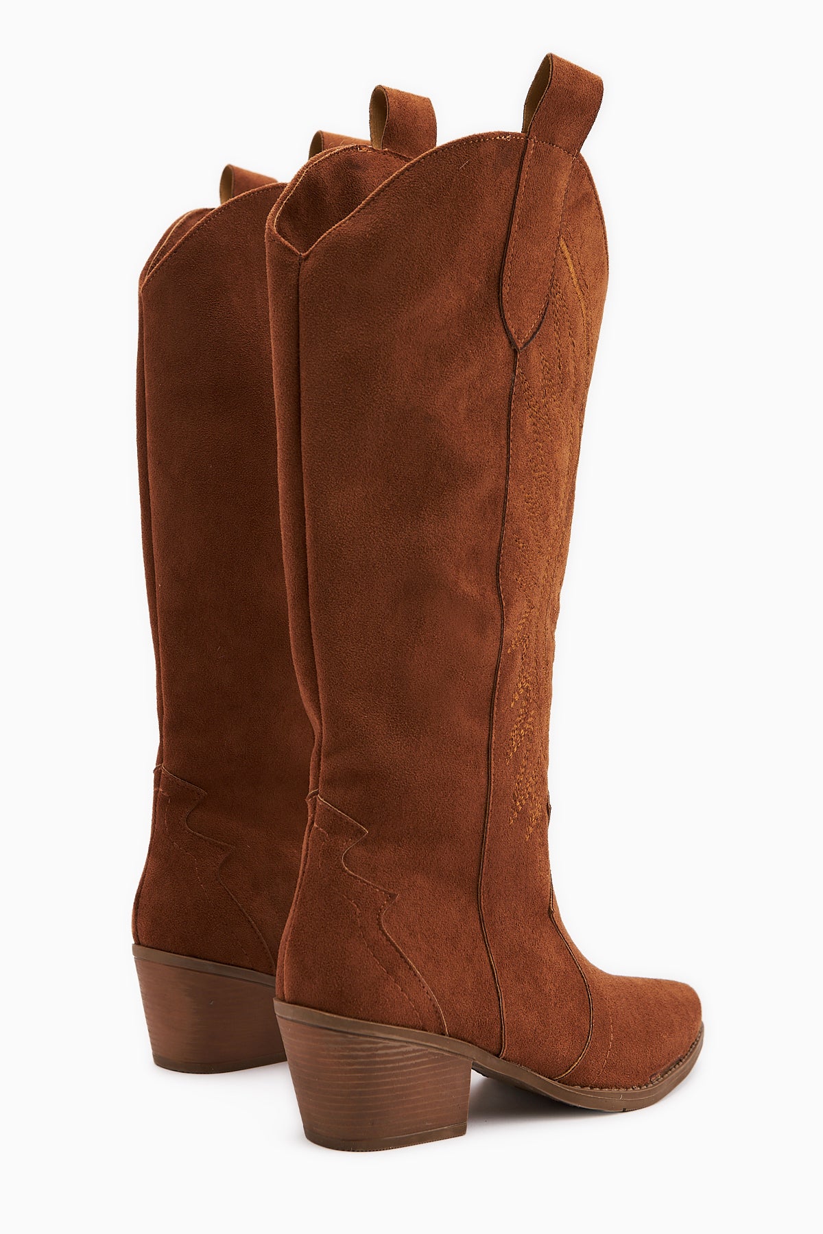 Hero Taba Süet Nakışlı Kovboy Çizme