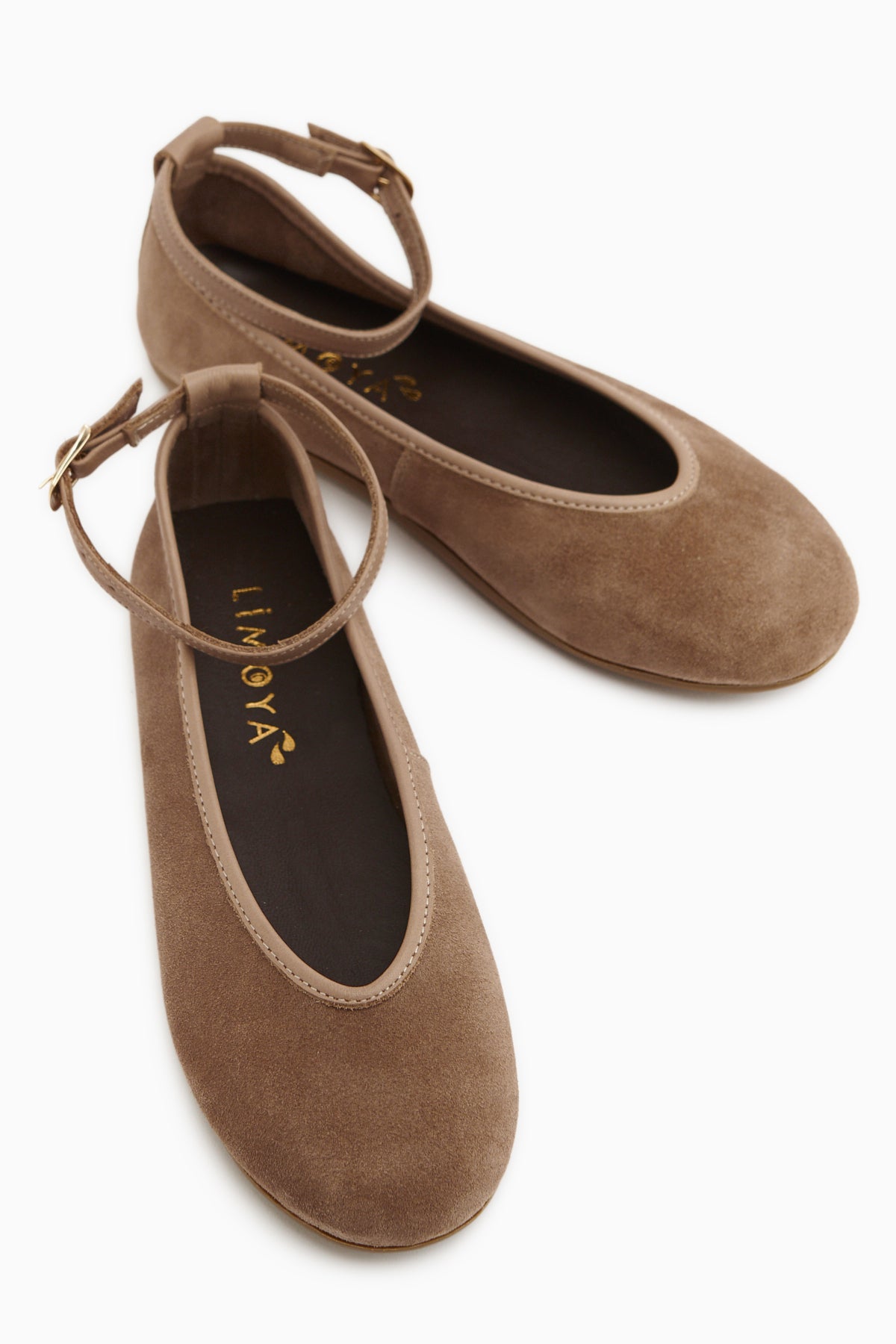 Jenin Hakiki Deri Vizon Süet Kemerli Kadın Babet