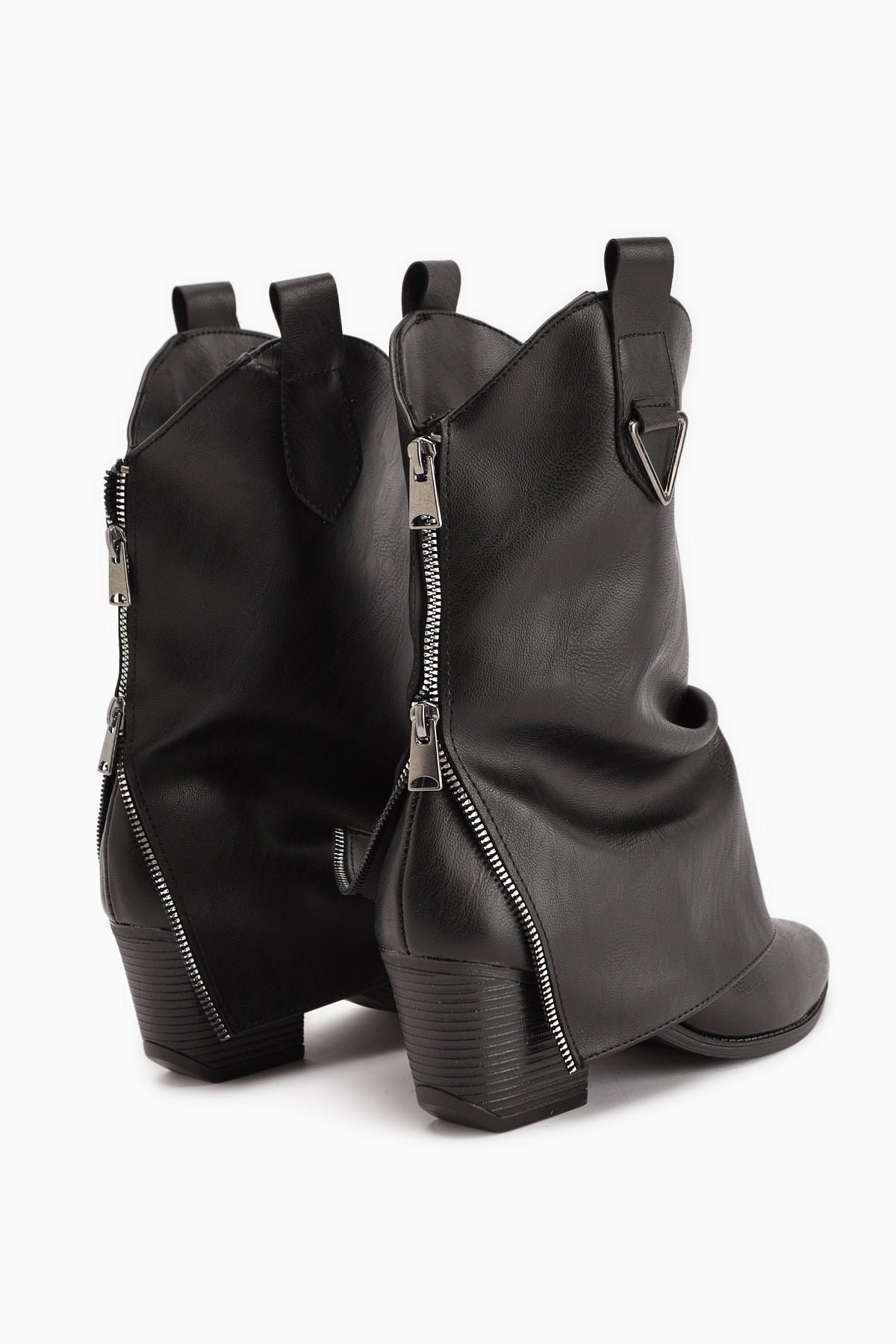 Peggy Siyah Kadın Topuklu Western Çizme