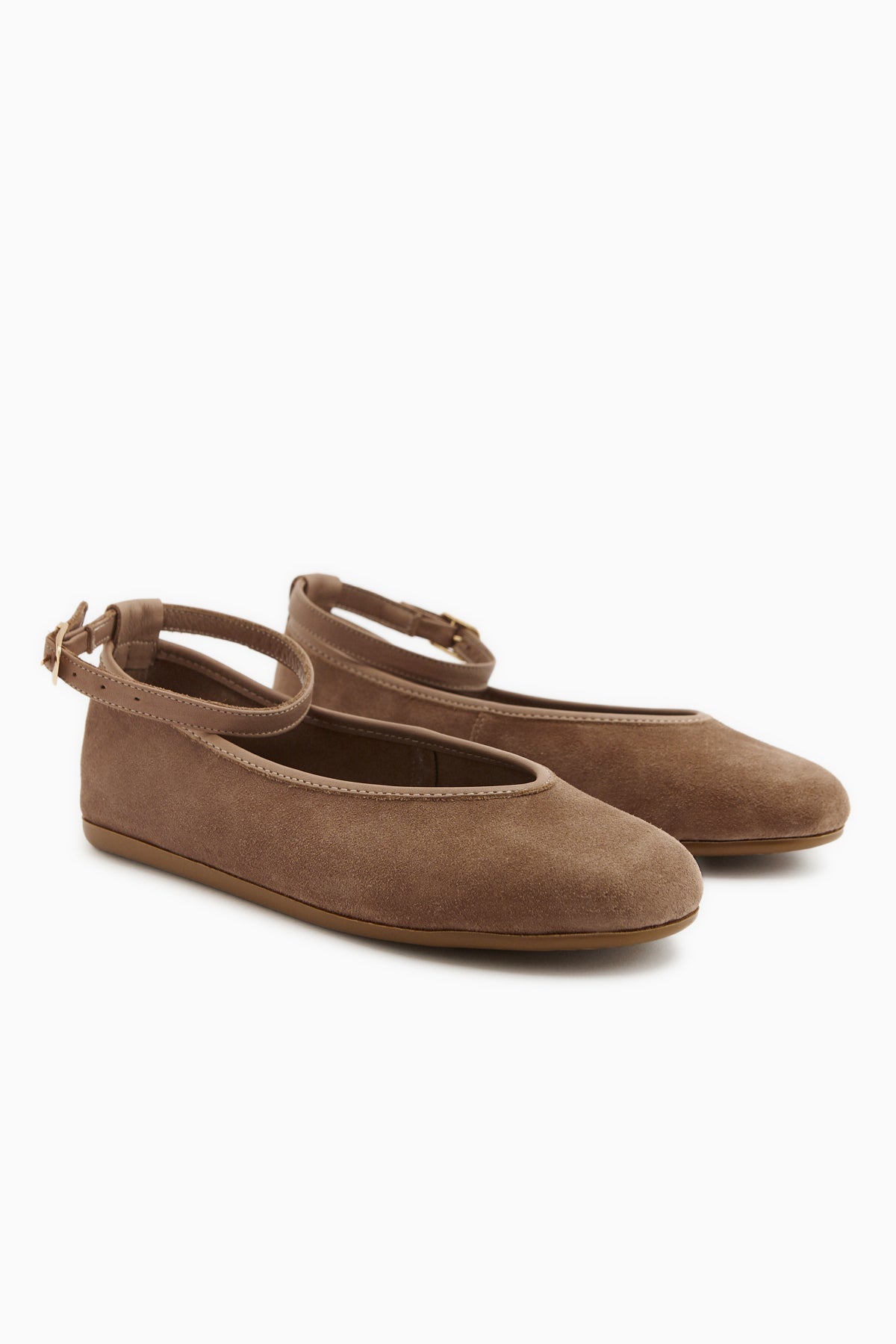 Jenin Hakiki Deri Vizon Süet Kemerli Kadın Babet