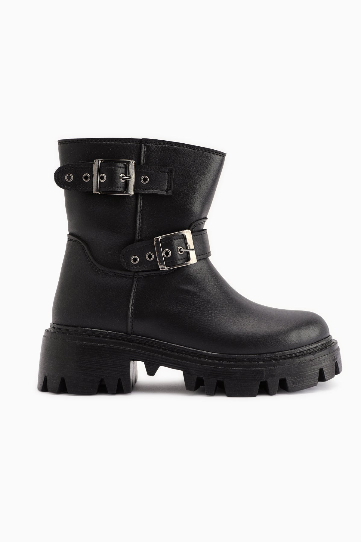 Veneta Siyah Kemer Detaylı Bot