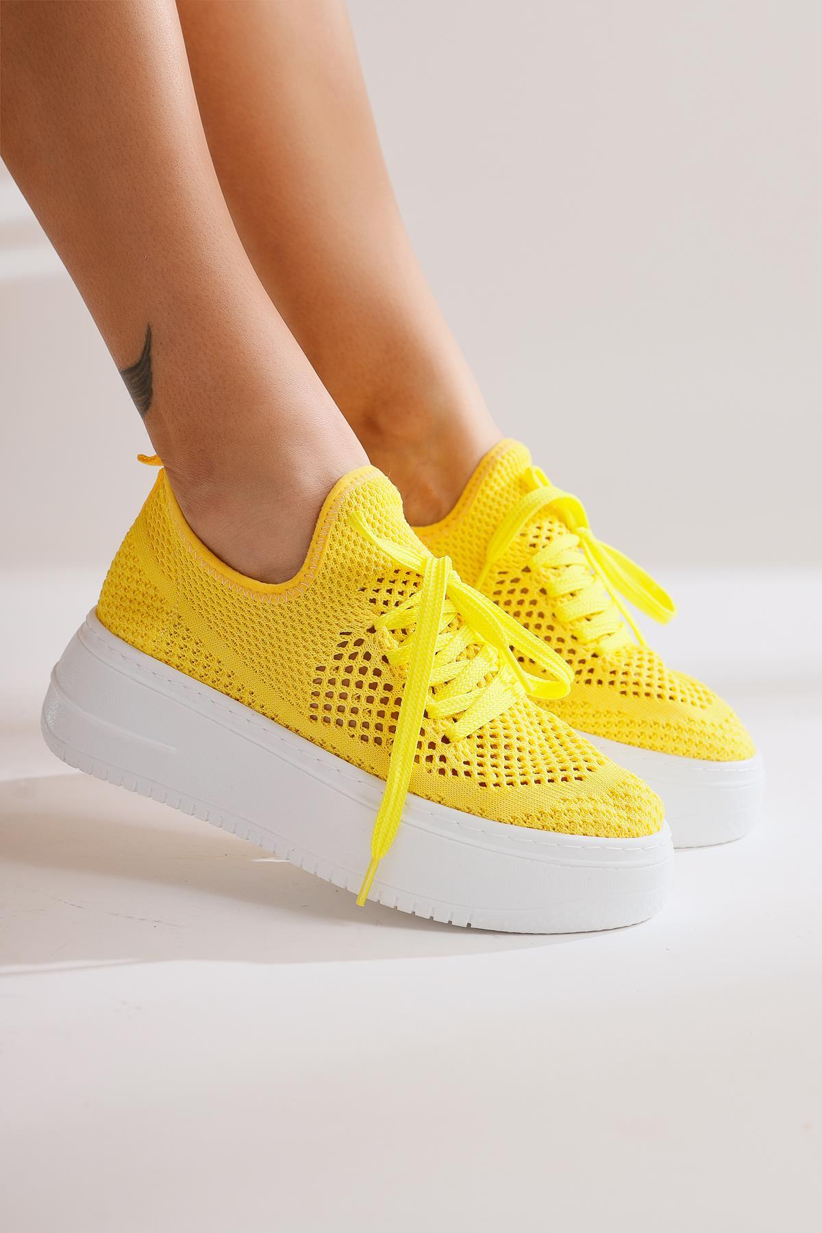 Benito Limon Triko Streç Kalın Tabanlı Sneakers