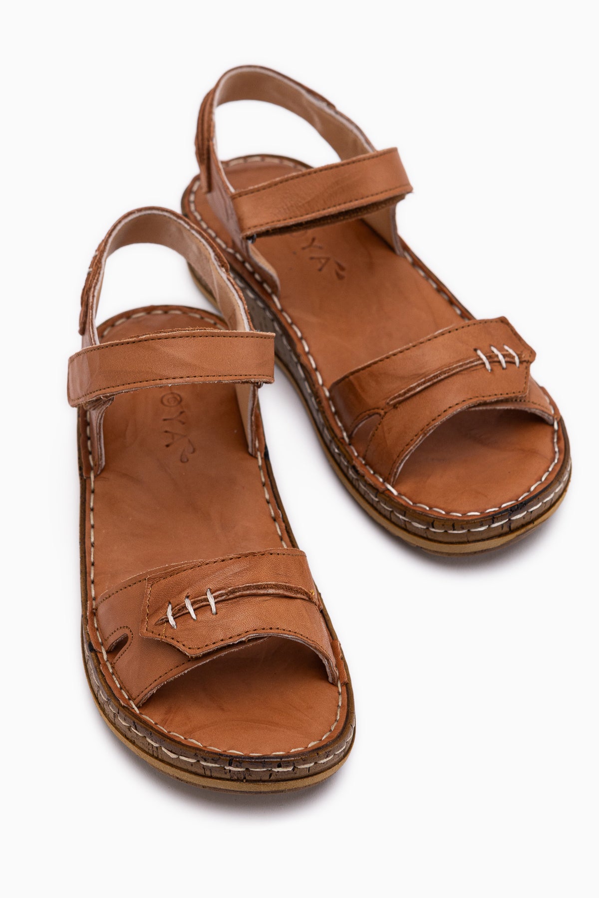 Leone Hakiki Deri Taba Kadın Sandalet