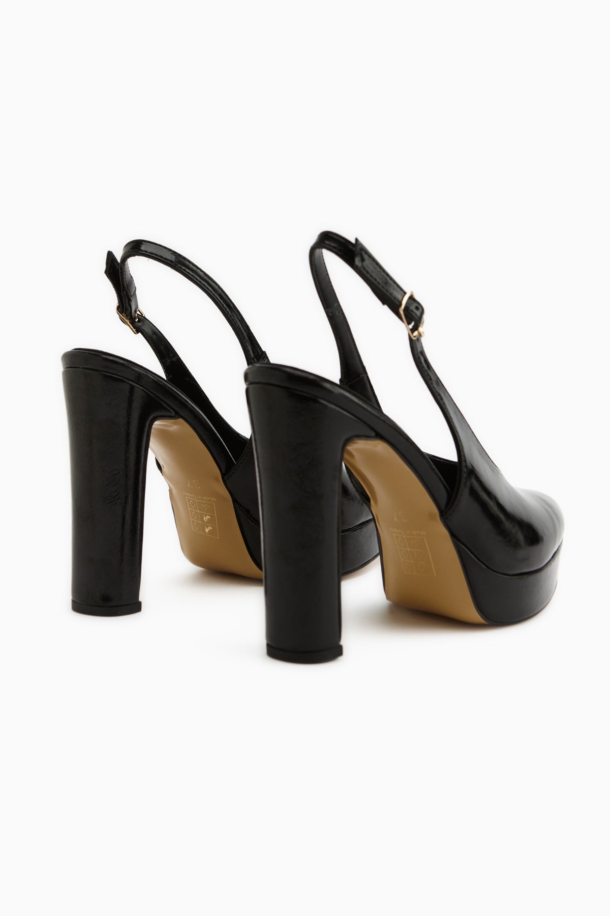 Ramia Siyah Sivri Burunlu Platform Topuklu Kadın Ayakkabı