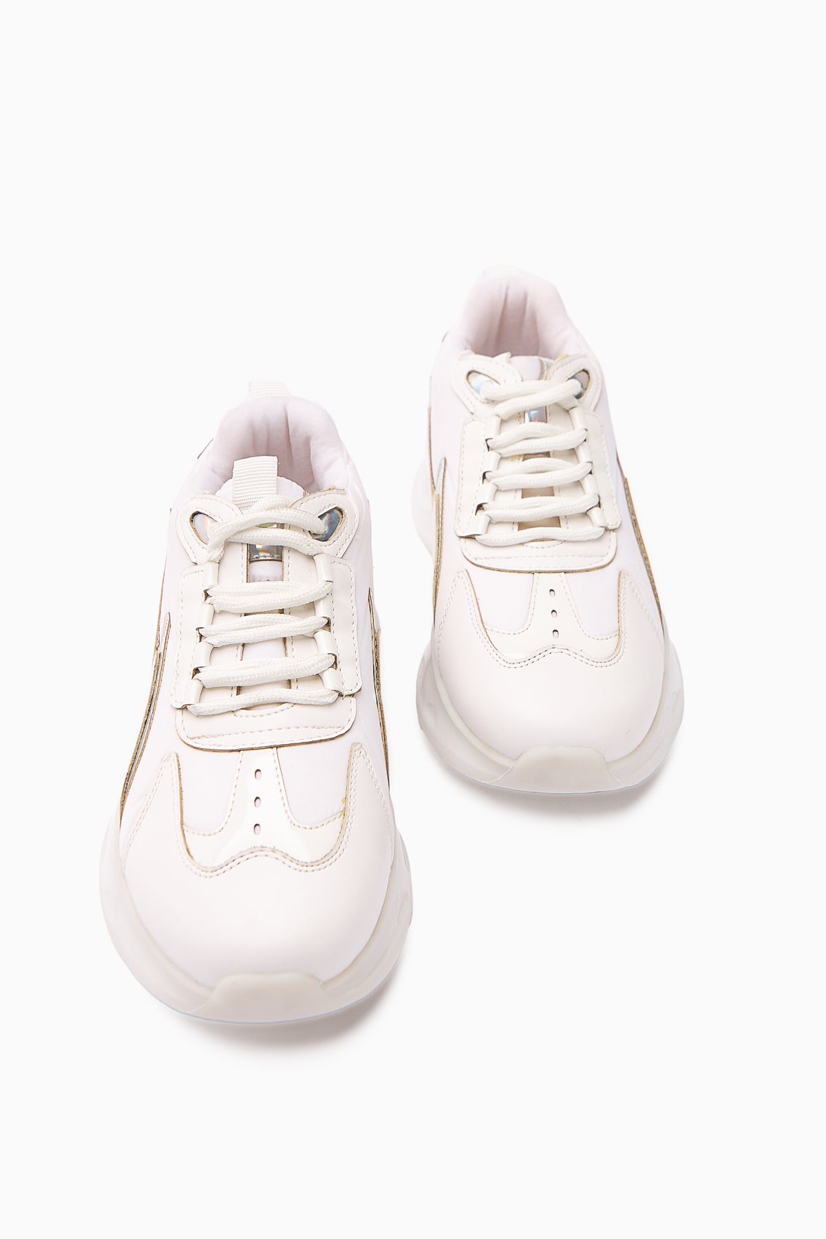 Tolin Beyaz Paraşüt Kumaşlı Kadın Sneakers Ayakkabı