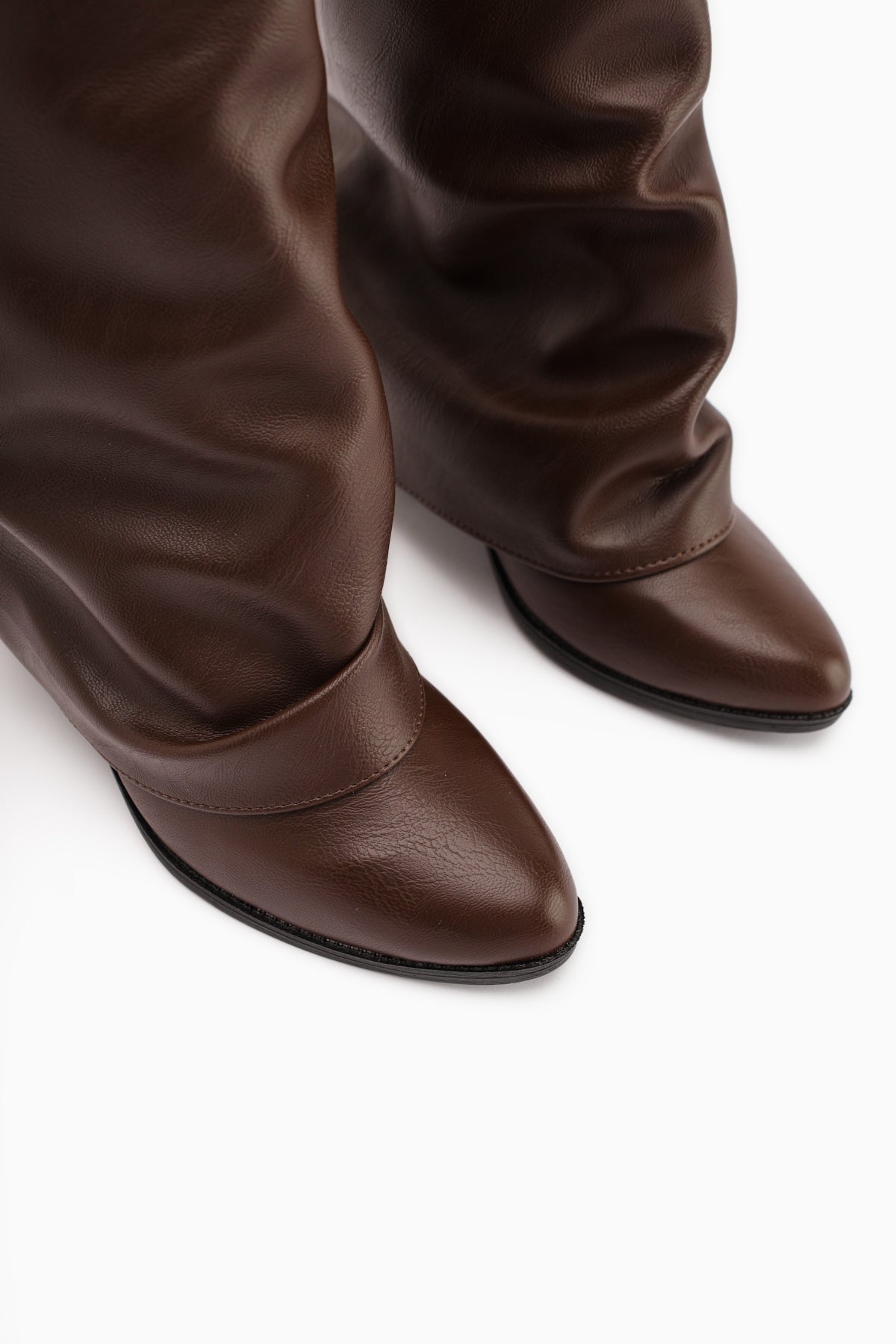 Peggy Kahve Kadın Topuklu Western Çizme