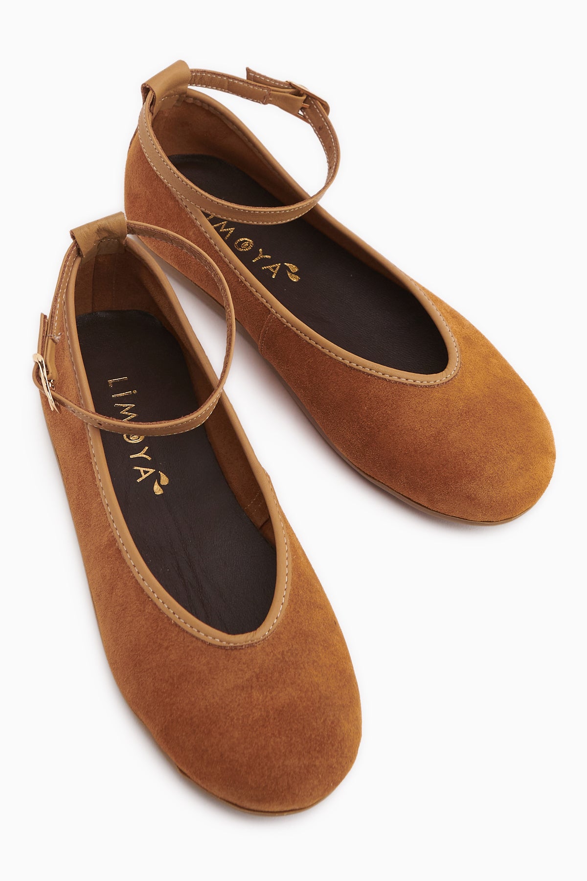 Jenin Hakiki Deri Camel Süet Kemerli Kadın Babet