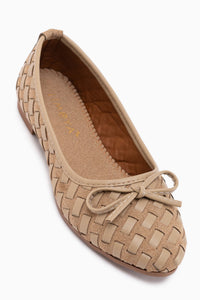 Amelia Bej Süet Fiyonklu Kadın Babet