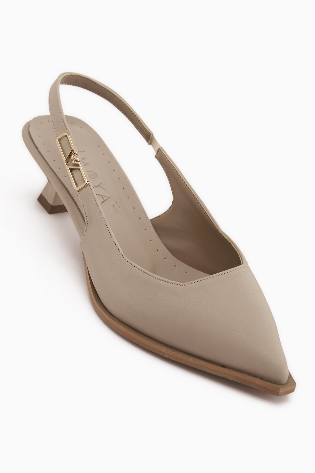 Gina Bej Kısa Topuklu Kadın Ayakkabı