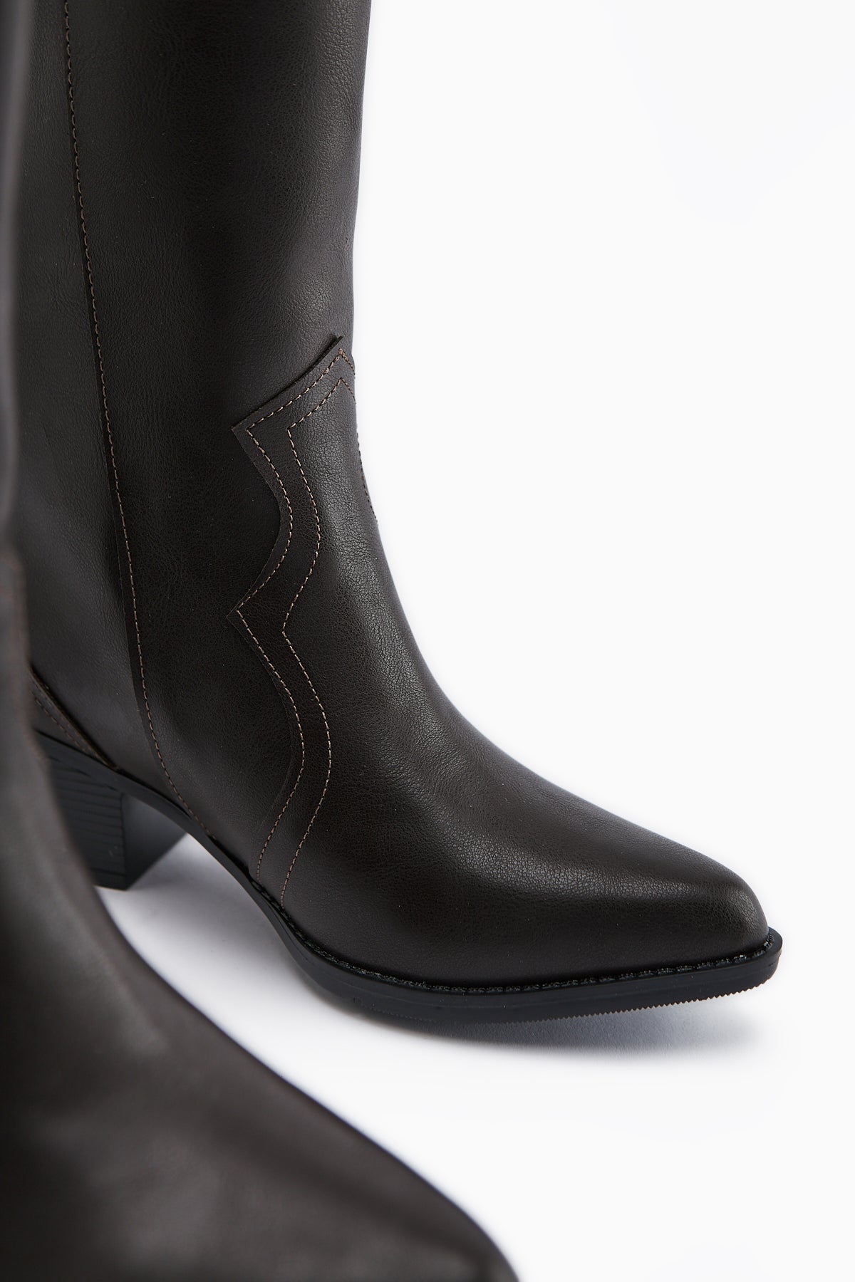 Lhena Kahve Western Çekme Çizme