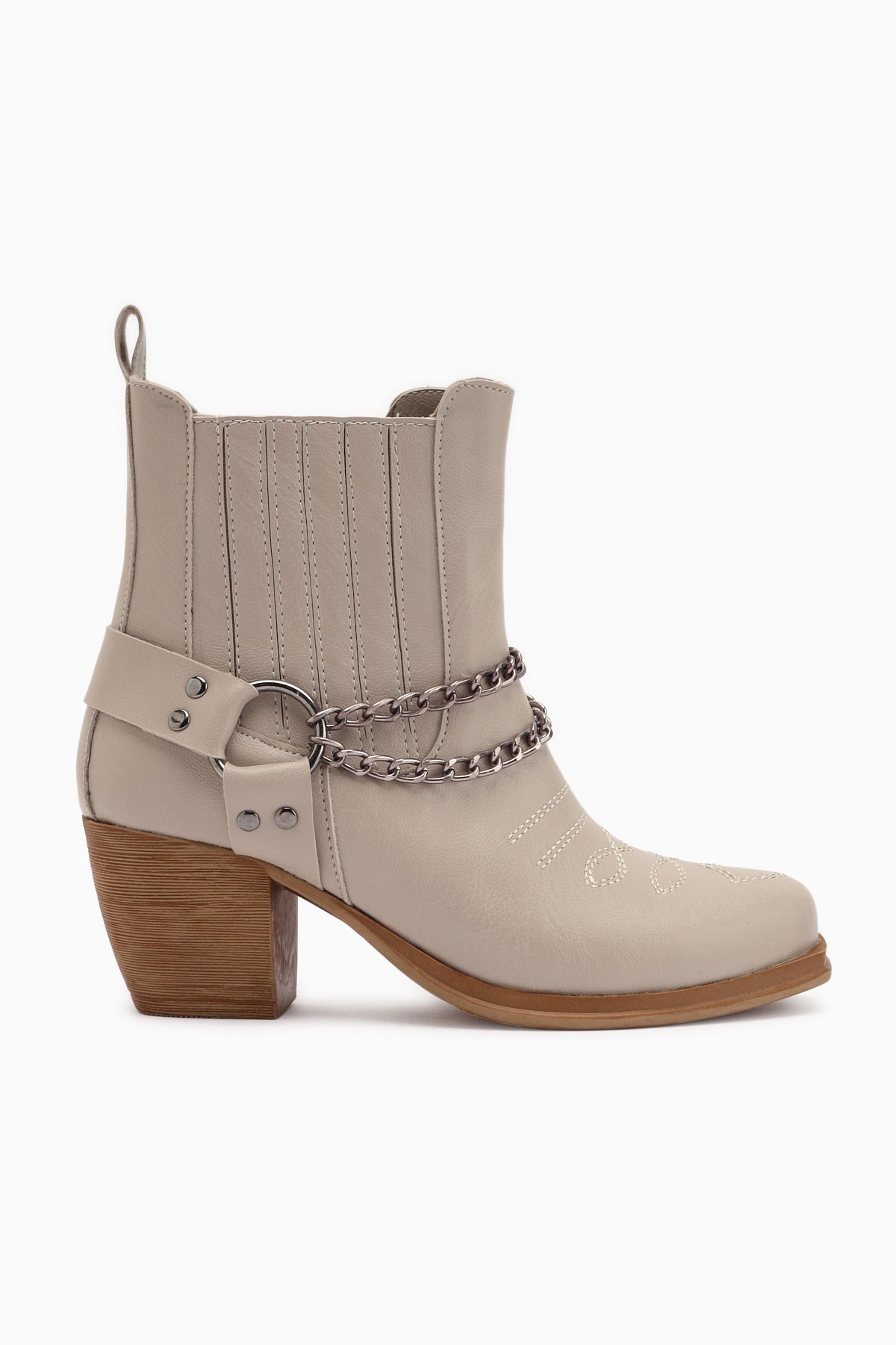 Deana Bej Nakışlı Kadın Western Bot