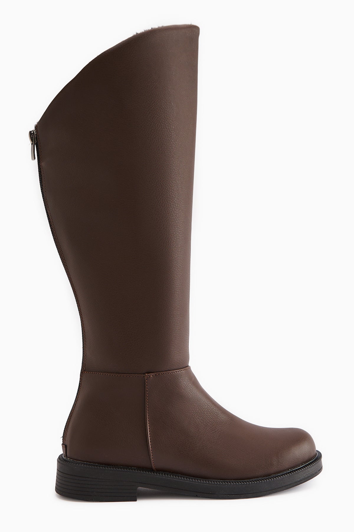 Gigi Kahve İçi Kürklü Katlanabilir Arkadan Fermuarlı Çizme