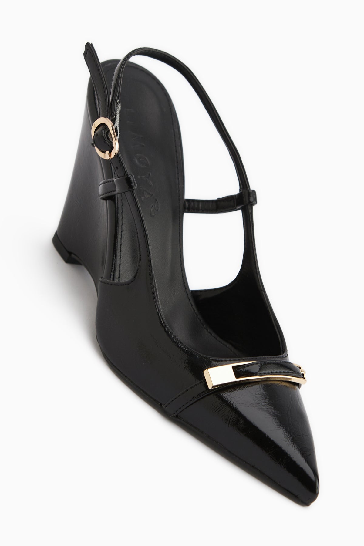 Phia Siyah Tokalı Dolgu Topuklu Kadın Sandalet