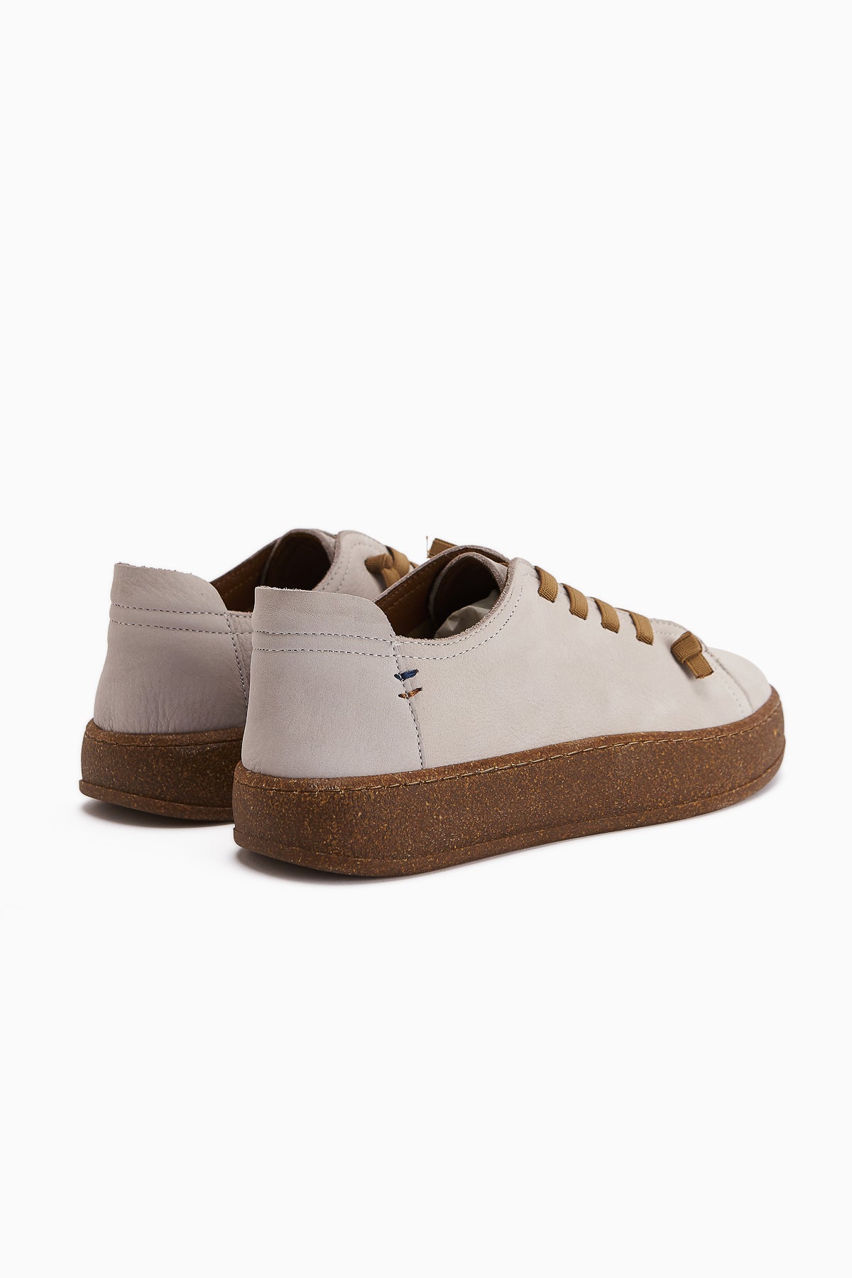 Judi Hakiki Deri Gri Rahat Tabanlı Kadın Sneakers