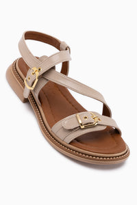 Maggy Bej Çapraz Bantlı Kadın Sandalet