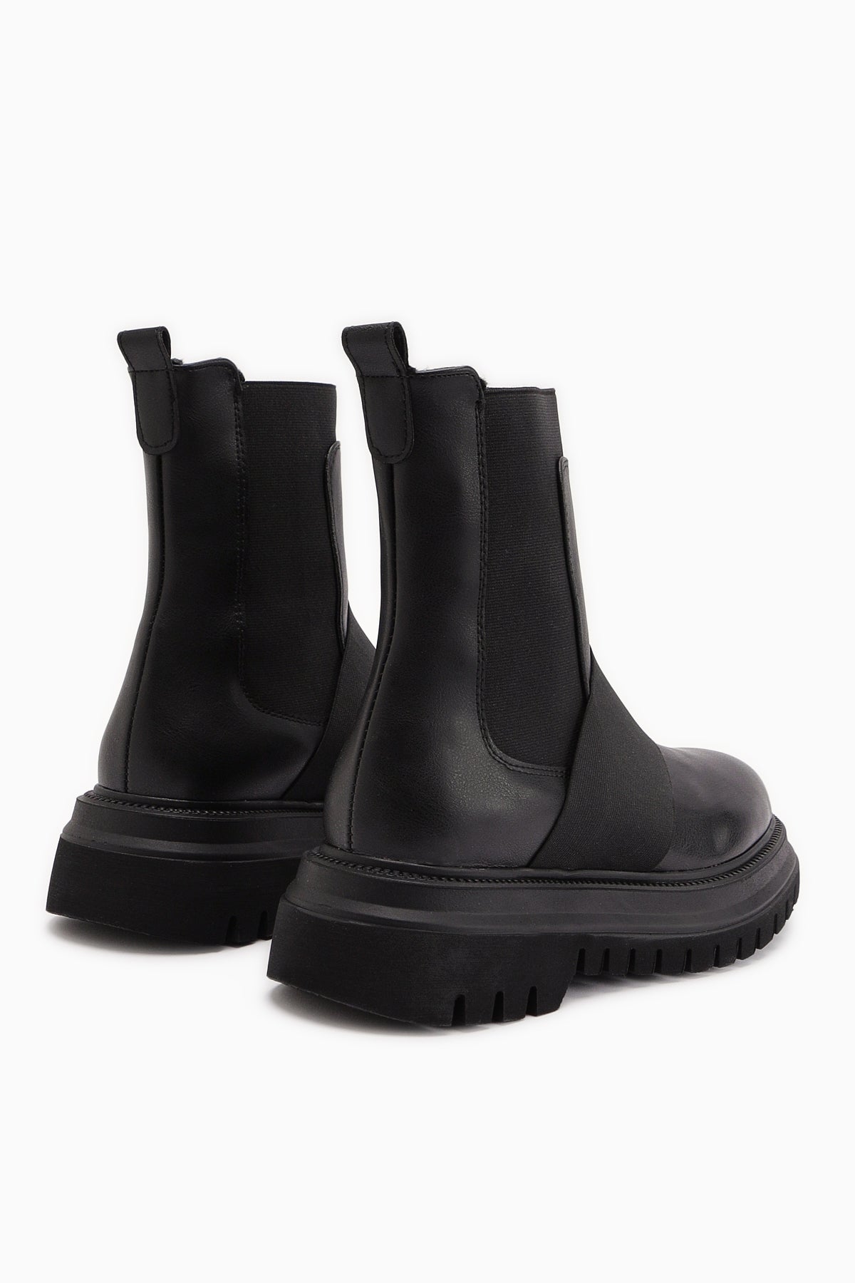 Millena Siyah Süet Lastik Kemer Detaylı Çekme Bot