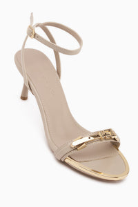 Kasia Bej Tokalı Kadın Topuklu Ayakkabı