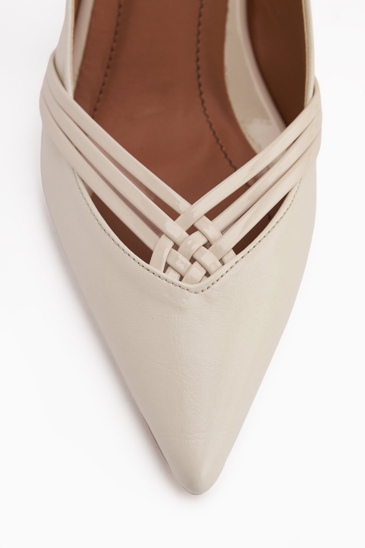 Olive Bej Tokalı İnce Topuklu Kadın Ayakkabı