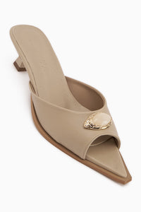 Dania Bej Tokalı Kısa Topuklu Kadın Terlik