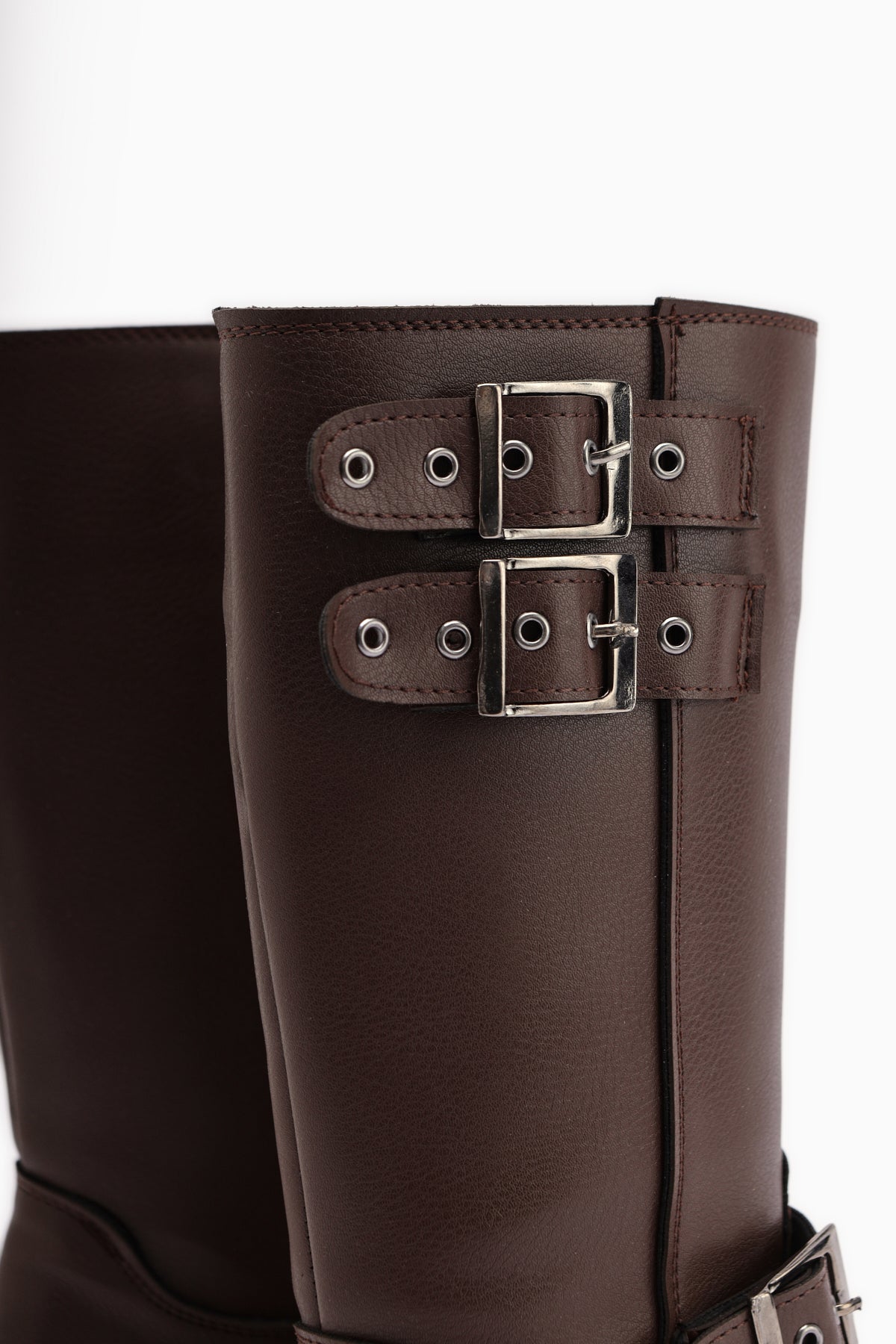 Winfred Kahve Kemer Detaylı Uzun Bot