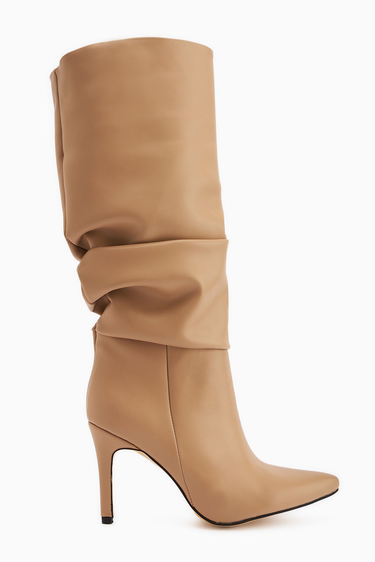 Merin Nud Sivri Burunlu İnce Topuklu Körüklü Çizme