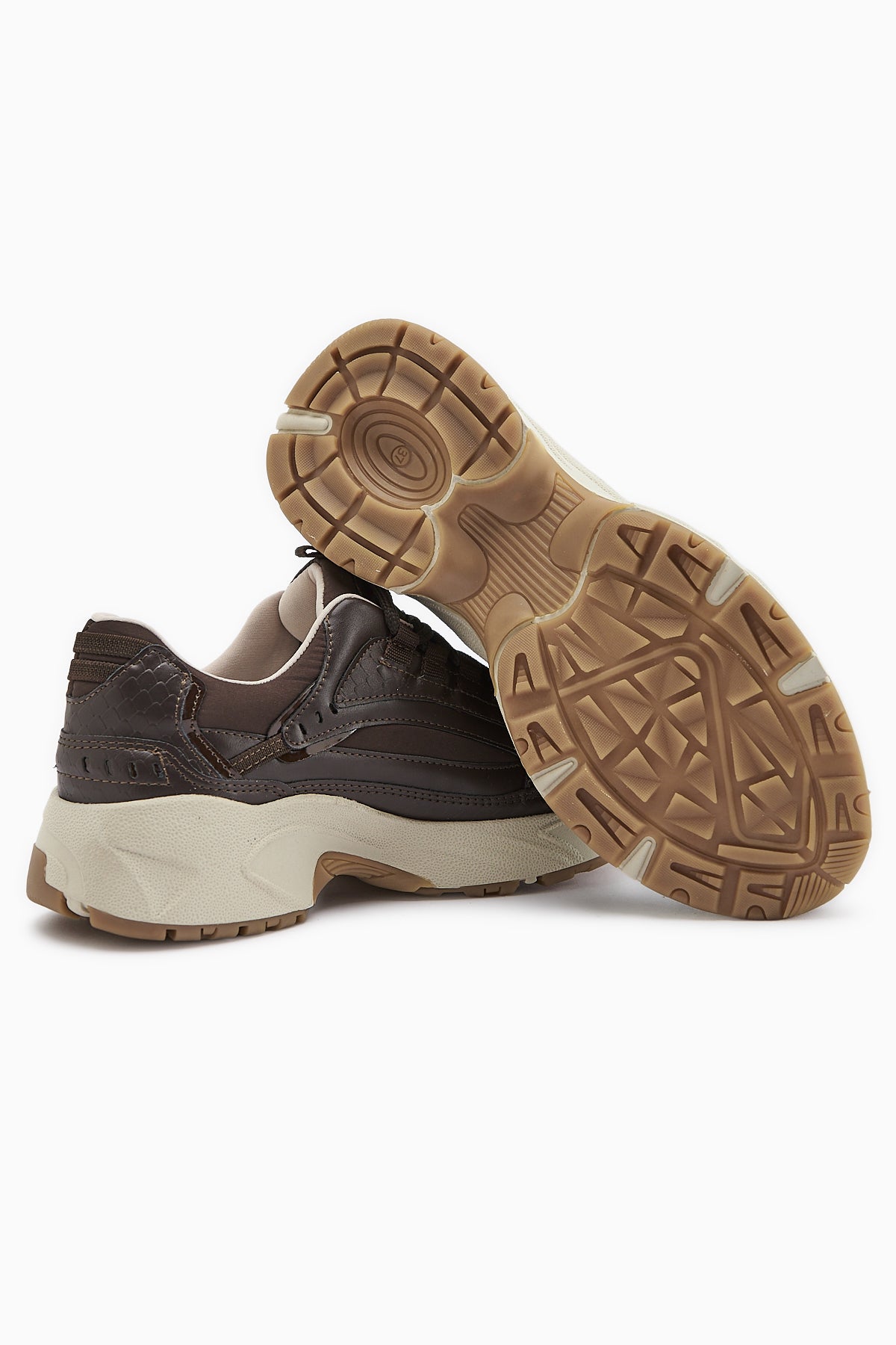 Caisa Kahve Tekstil Detaylı Bağcıklı Kadın Sneakers