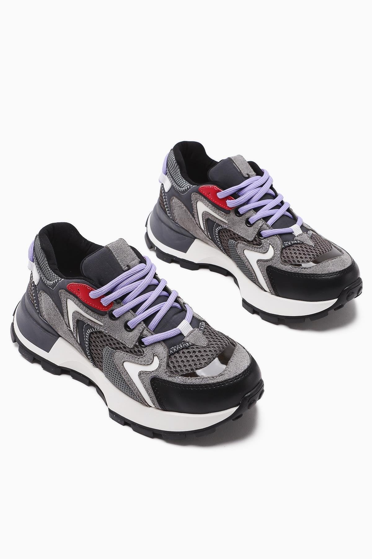 Onella Füme Süet Detaylı Bağcıklı Kadın Sneakers