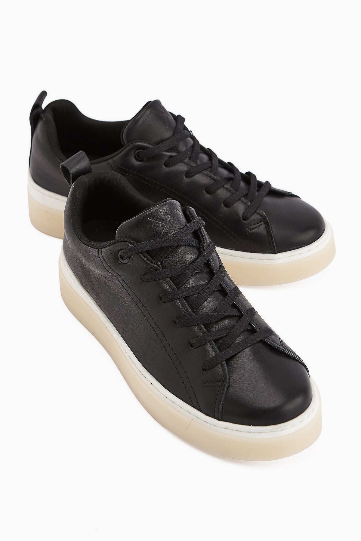 Lina Hakiki Deri Siyah Kadın Sneaker Ayakkabı