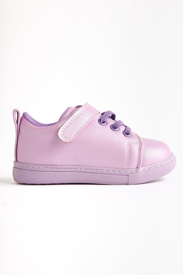 Daisy Lila Bağcıklı Cırtcırt Detaylı Bebe Spor Ayakkabı