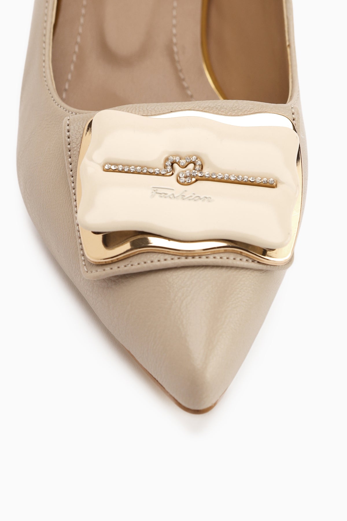 Judita Bej Tokalı Kadın Topuklu Ayakkabı