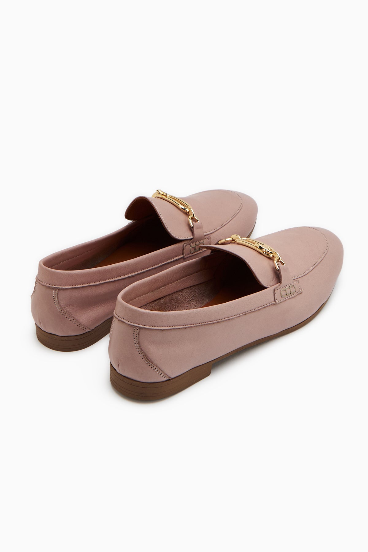Alessa Hakiki Deri Rose Tokalı Loafer Kadın Günlük Makosen Ayakkabı