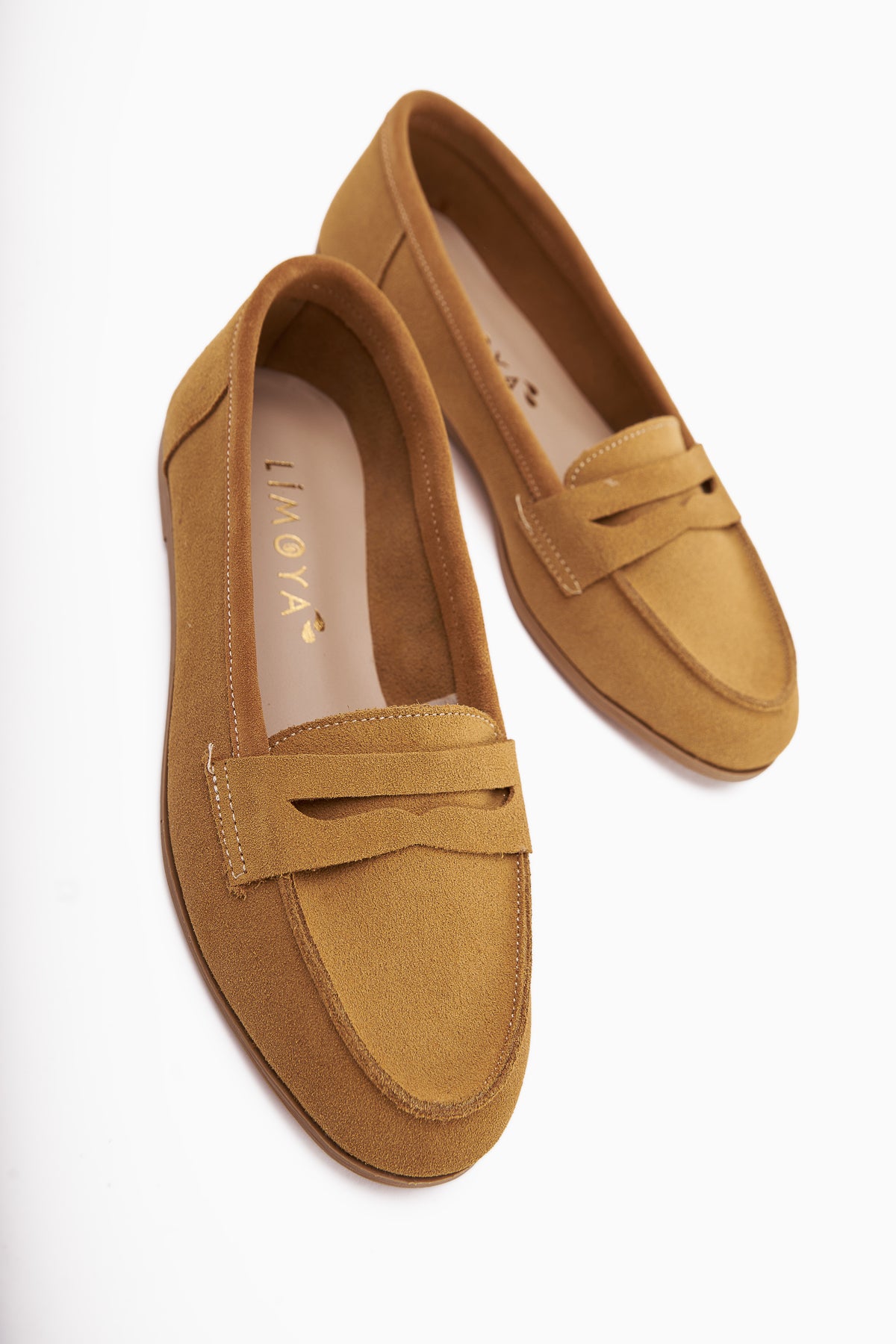 Hakiki Deri Solina Camel Mokasen Ayakkabı Rahat Günlük Loafer