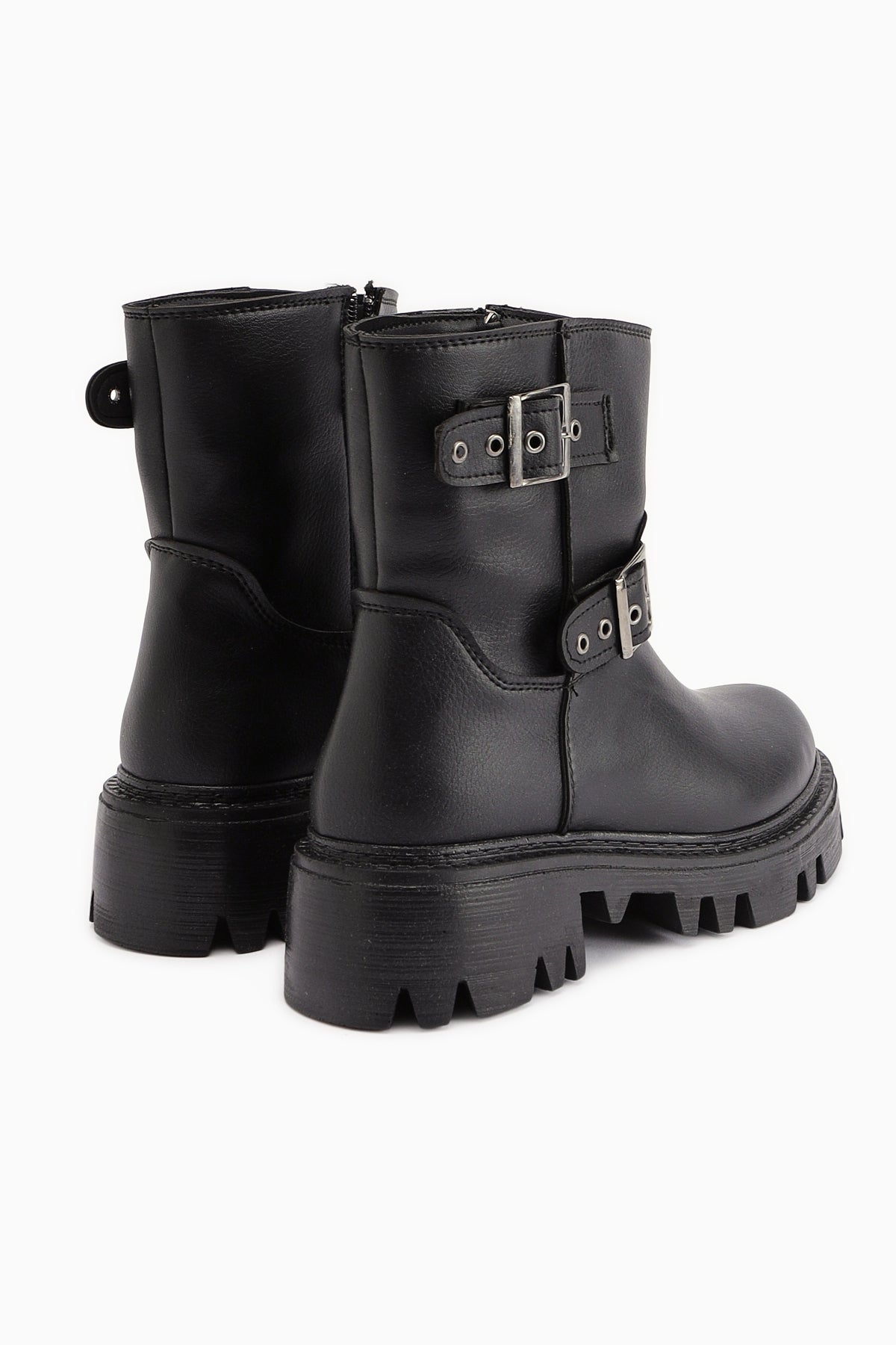 Veneta Siyah Kemer Detaylı Bot